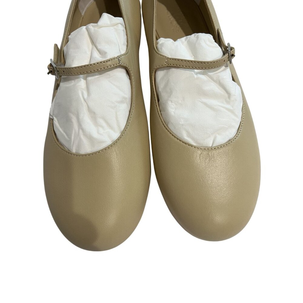 GIA BORGHINI 10mm Grete Leather Ballerinas in Cream - Picture 3 of 7